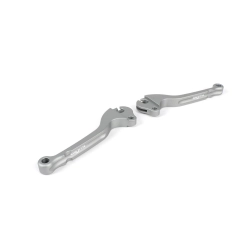Coppia leve BGM PRO BGM4562KT in alluminio CNC argento per Vespa Largeframe e Smallframe con freno anteriore a cavo.