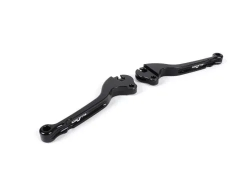Set leve freno e frizione BGM PRO BGM4560KT in alluminio CNC anodizzato nero, per Vespa Largeframe 1957-1998 e Smallframe 1963-1989 compatibili.