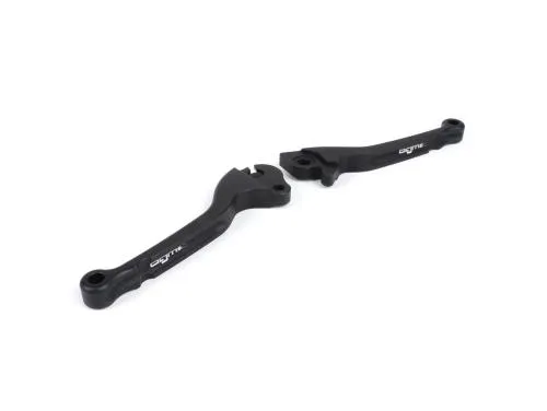Set leva freno e frizione BGM PRO CNC BGM4541KT nero opaco per Vespa PX dal 2004 con pompa freno anteriore Heng Tong compatibile.