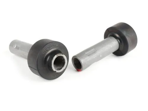 Coppia silent block motore BGM PRO BGM7954 Touring per Vespa PK 50-125: durezza media, marcature rossa e verde e montaggio direzionale.