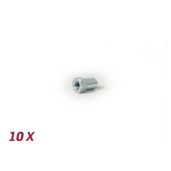Dado zigrinato per cavo freno -BGM ORIGINAL M6 x 1,0mm, SW10- cavo del freno anteriore Vespa PK, cavo del freno posteriore Vespa T5 125cc, conversione Vespa PX - 10 pezzi