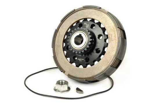 Frizione completa BGM PRO Superstrong CNC BGM8099B, tipo Cosa2/FL, Z22 elicoidale per primarie Z64/Z65 di Vespa PX 200 e Rally 200.