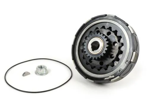 Frizione -BGM Pro Superstrong 2.0 CR80 Ultralube, tipo Cosa2/FL- per ingranaggio elastico 62/63 denti (diritti)- Vespa PX, Cosa, T5, Sprint150 Veloce, Rally, GTR, TS125, Super150 (VBC) - 23 denti