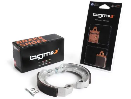 Brake shoes -BGM PRO Sintersport- Vespa PX (1998-2010, 'Grimeca' front disc brake + rear drum brake) - Vespa PX Disc/My, LML Star, Stella, Grimeca Classic retrofit disc brake + Grimeca NT