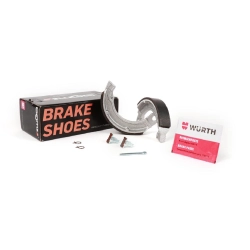 Ganasce posteriori BGM PRO BGM5322 Ø 127x23 mm per Vespa 8 pollici con un perno. Coppia con fermi, piastrine e pasta di montaggio.