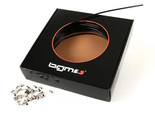 Guaina esterna BGM ORIGINAL BGM6476B nera, Ø6 mm, lunghezza 25 m e rivestimento interno PE. Terminali inclusi, per cavi comando universali.