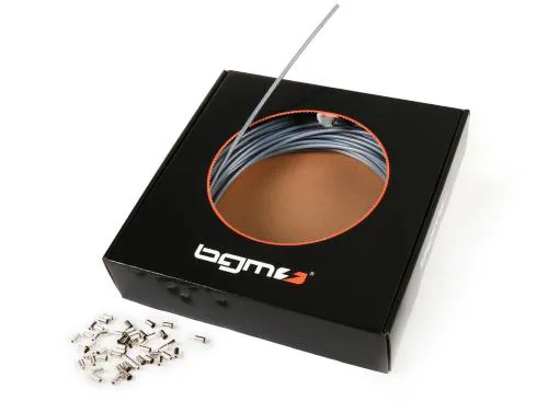 Guaina cavo BGM ORIGINAL BGM6475G grigia, diametro esterno 5 mm, rotolo da 25 m, rivestimento interno in PE e terminali inclusi.