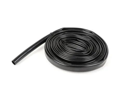Guaina nera universale per cablaggi, diametro nominale 10 mm e lunghezza 5 m. Da tagliare a misura per proteggere e raggruppare i cavi.